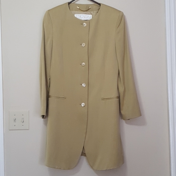 Escada Blended Silk Trench  Coat - Picture 1 of 7
